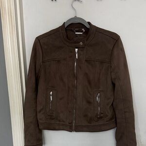 Jou Jou Dark Brown Leather Jacket